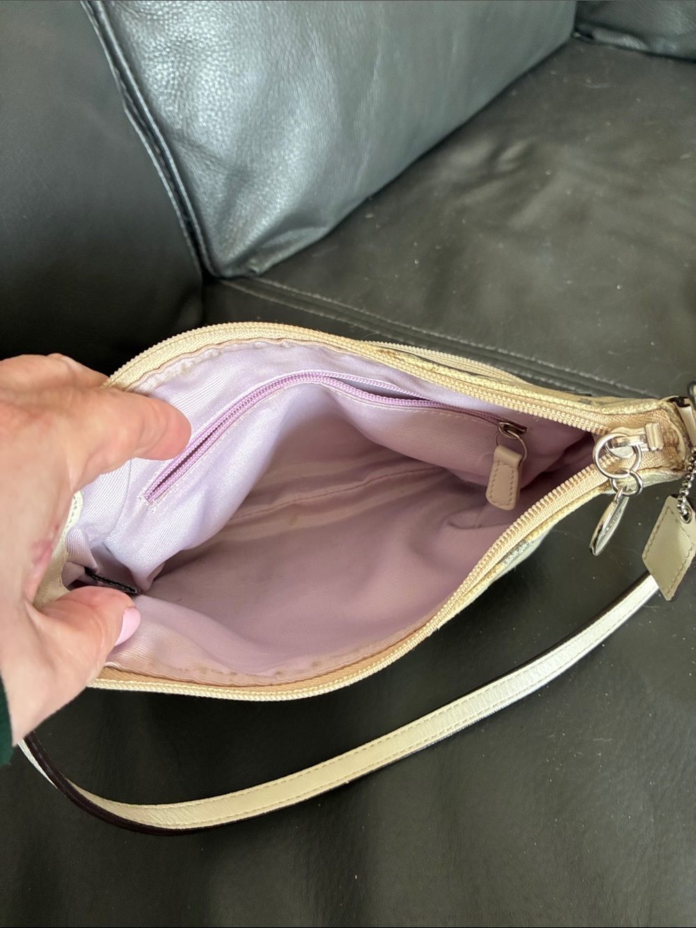 Coach Vintage Optic Art C Multicolor Pastel Canvas Bag - Picture 4 of 5